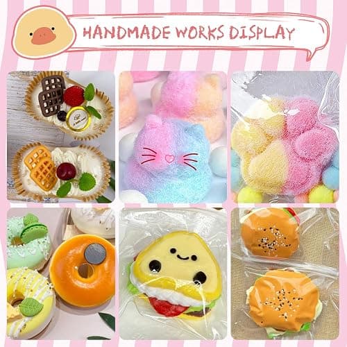 Anergoo Taba Squishes Kit with Pig Bunny Silicone Mold Cookie Mold Squishy Hamster Mold 3" Paw Animal Silicone Molds for Decompression Gift 200g thumbnail 5
