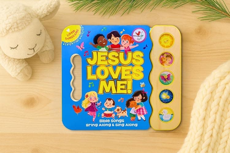 Jesus Loves Me 5-Button Songbook - Perfect Gift for Easter Baskets, Christmas, Birthdays, Baptisms, and More (Little Sunbeams) thumbnail 8