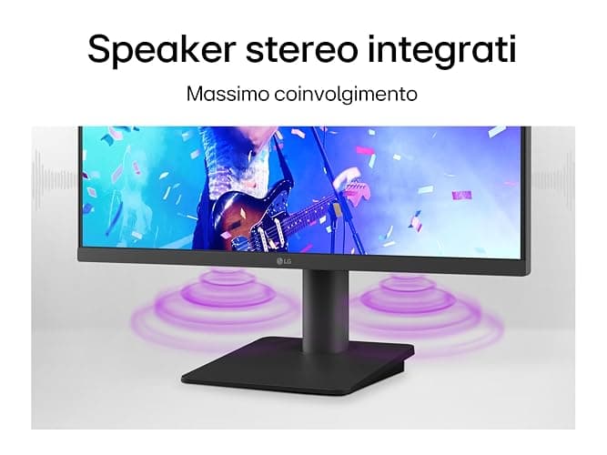 LG 27MS550 Monitor 27" Full HD IPS, Altezza Regolabile, Speaker Stereo 4W, 100Hz, 1920x1080, 2x HDMI, Uscita Cuffie, Schermo Antiriflesso, Reader Mode, Flicker Safe, Nero thumbnail 5