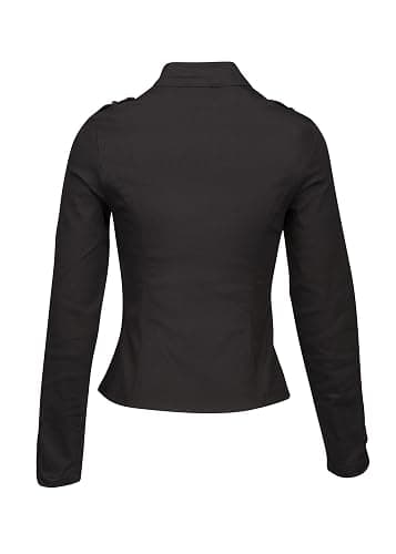 Pretty Attitude Womens Black Military Look Steampunk Gothic Jacket with Buttons thumbnail 2