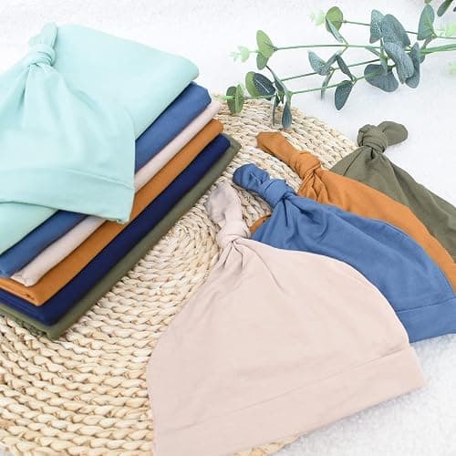 OWLOWLA Newborn Swaddle Set Stretchy Swaddle Blankets for Newborns 0-6month | Soft Breathable Fabric,Baby Swaddle Set Size 32"x32",Baby Receiving Blanket for Boys Girls,Blush thumbnail 2