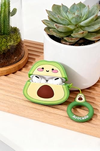 Ention Adorable Case for AirPods Pro3 2025 Version Kawaii Cover Cartoon Shockproof Anime Cute Anti-Fall Cases Avocado thumbnail 4