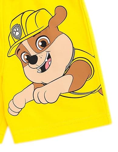 Paw Patrol Chase Skye Rubble Marshall Cosplay T-Shirt and Bike Shorts French Terry Outfit Set Toddler to Big Kid thumbnail 8