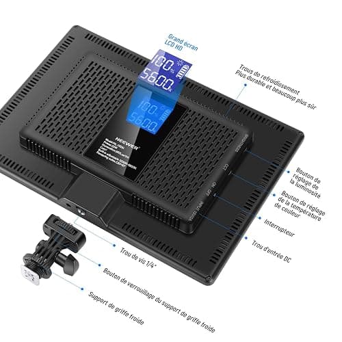 NEEWER 2 Packs Panneau Lumière Vidéo LED 12,9" avec Batterie 8000mah Intégrée Éclairage Vidéo Bicolore Variable avec Support Lumière&Sac Transport pour Jeu/Diffusion Direct/Youtube/Studio/Photographie thumbnail 7