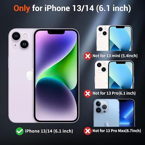 SUPFINE Magnetic for iPhone 14 Case & iPhone 13 Case (Compatible with MagSafe)(Military Grade Drop Protection) Translucent Matte Shockproof Phone Cover,Black thumbnail 2