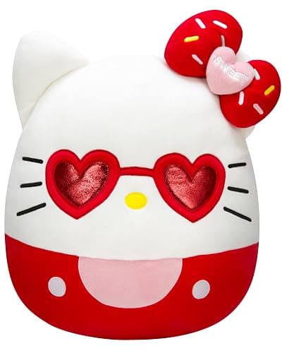 Squishmallows Hello Kitty with Red Glasses 14-Inch Plush - Sanrio Ultrasoft Stuffed Animal Large Plush Toy, Official Kellytoy Plush - Image 1