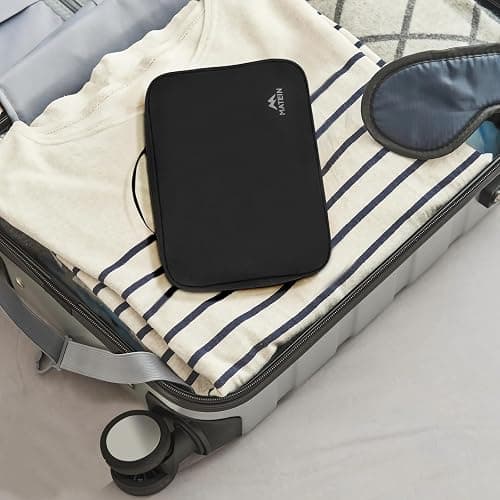 MATEIN Electronic Organizer Travel Case, Small Double Layers Cable Organizer for Travel Accessories, Water Resistant Portable Tech Case for Phone, Cords, Charger, Earphone, Tech Gifts, Black thumbnail 7