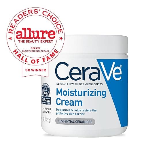 CeraVe Moisturizing Cream, Body and Face Moisturizer for Dry Skin, Body Cream with Hyaluronic Acid and Ceramides, Daily Moisturizer, Oil-Free, Fragrance Free, Non-Comedogenic, 19 Ounce thumbnail 2