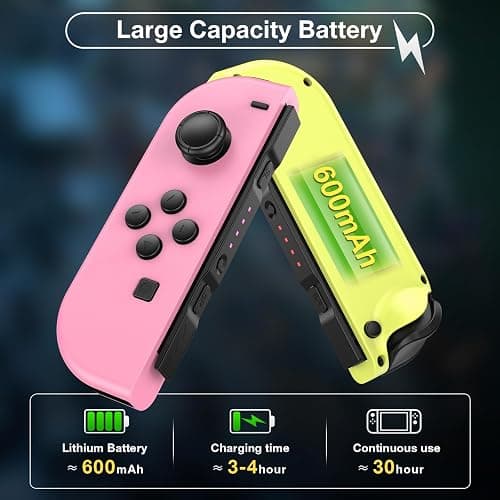 Replacement Controller for Nintendo Switch Controller, Wireless Switch Controllers Compatible with Switch/Lite/OLED, Controllers for Switch Support Wake-up/Dual Vibration thumbnail 2