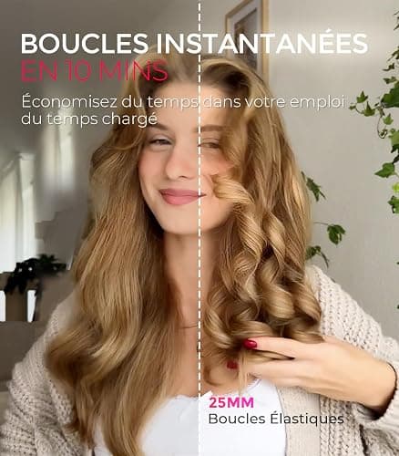 TYMO Boucleur a Cheveux Fer à Friser Automatique - CURLPRO Fer a Boucler Automatique Portable 25mm avec 3 Températures Réglables, Anti-brûlure, Boucleur Céramique Cheveux Court et Long, Gris Métal thumbnail 3
