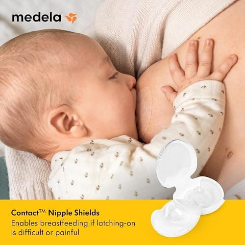 Medela Silicone Contact Nipple Shields, Soft Ultra-Thin Design, Made Without BPA, 1 Pack of 2 Shields (20 mm) and Case thumbnail 2