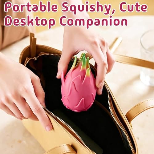 Dexspoeny Dragon Fruit Squishy, Realistic Squishys Dragon Fruit Slow Rising Fidget Toy Stress Ball, Soft Squeeze Squishy Stress Relieve Toy, Flexible Squeezable Decompression Gift for Adults thumbnail 6