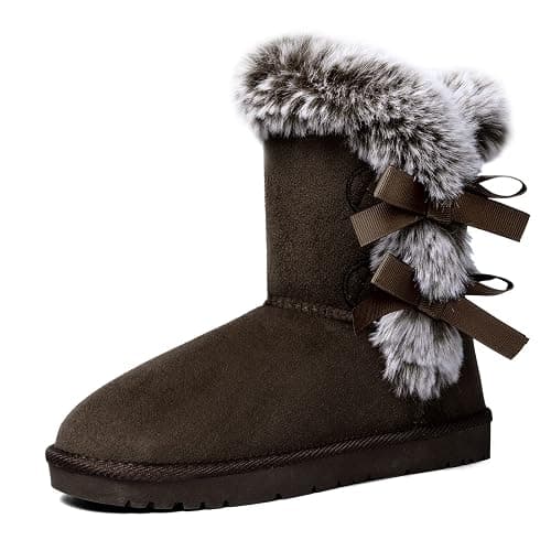 Brown bow boots - Image 1