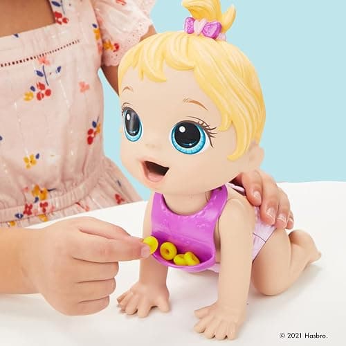 Baby Alive Lil Snacks Doll, Eats and Poops, Snack Theme, 8 Inch Baby Doll, Snack Box Shape Toy for Kids Aged 3+ Blonde Hair thumbnail 7