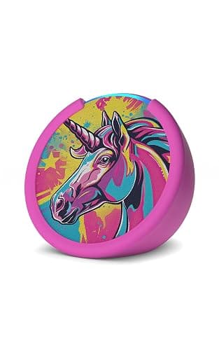 Amazon Echo Pop Kids (newest model), Designed for kids, Designed for Alexa+, parental controls, Includes 6 months of Amazon Kids+, Unicorn - Image 1