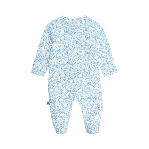 Magnetic Me Boys Modal Magnetic Baby Footie Pajamas | Silky Soft Modal Fabric | Baby Sleepers Available in Sizes PRE - 24M thumbnail 2