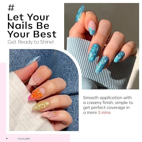 modelones 32 PCS Summer Gel Nail Polish Set, 28 Colors Glitter Cat Eye Jelly Pearl Chameleon Gel Polish with Magnet, No Wipe Base Coat, Glitter & Glossy & Matte Top Coat Soak Off Nail Art Kit thumbnail 3