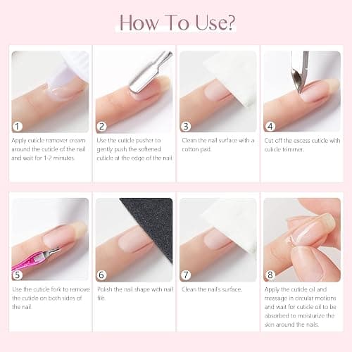 SAVILAND Cuticle Remover and Cuticle Oil Kit – Nail Care Kit with Cuticle Remover Liquid & 1.01 oz Cuticle Oil Cuticle Trimmer for Cuticle Softener & Moisturize Manicure Kit for Home Use thumbnail 6