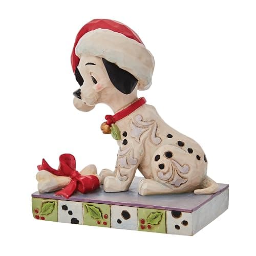 Enesco Jim Shore Disney Traditions 101 Dalmatians Lucky Christmas Santa Hat Figurine, 4 Inch, Multicolor thumbnail 5