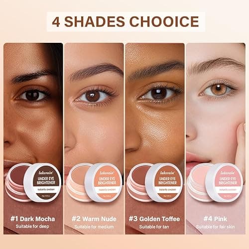 Under Eye Brightener & Concealer - Hydrating Color Corrector for Dark Circles, Lightweight Undereye Brightening Cream with Hyaluronic Acid & Shea Butter, Smooth & Blendable (Light Rose, 1) thumbnail 8
