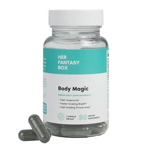 Her Fantasy Box | Body Magic | Chlorophyll Capsules - 30 Vegan Capsules for Detox, Digestion, Gut Health, Skin Support, and Oily Skin - Natural Energy Booster - Image 1
