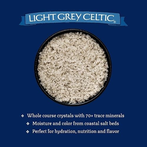 Celtic Sea Salt Light Grey Coarse – Unrefined Mineral Salt, 70+ Trace Minerals, Sustainably Harvested, GMP Certified – Cooking, Finishing, Hydration, Grinder Use – ½ Pound Resealable Bag thumbnail 6