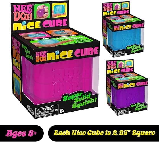 Schylling NeeDoh Nice Cube -Sensory Squeeze Toy with Super Solid Squish - 2.25" Cube thumbnail 4