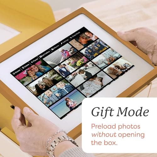 Skylight Digital Picture Frame - WiFi Enabled with Load from Phone Capability, Touch Screen Digital Photo Frame Display - Customizable Gift for Friends and Family - 10 Inch Gold thumbnail 2