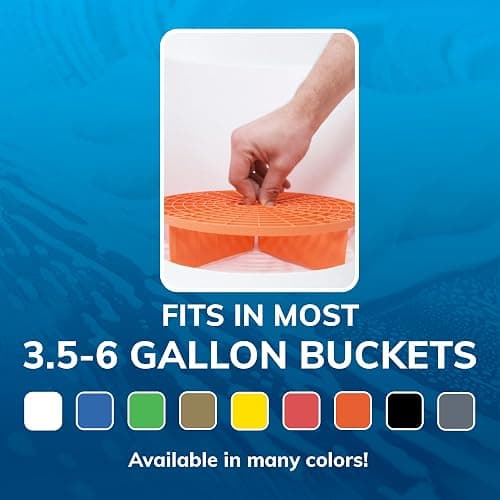 Grit Guard The Original Black Bucket Insert - 10" Diameter Car Wash Bucket for Car Washing, Detailing Compatible with 3.5, 4, 5 and 6 Gallon Buckets - Made in the USA thumbnail 5