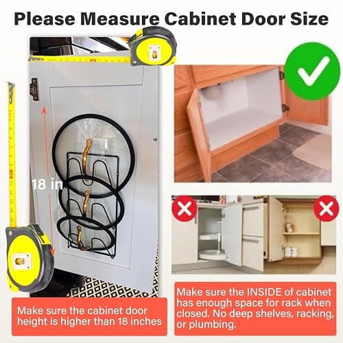 Durmmur 2 Pack Pot Lid Organizer, 6-Tier Lid Holder for Cabinet Door & Wall | Rustproof Metal Lid Organizer with No-Drill Adhesive Mounting for Pot and Pan Lids, Space-Saving Kitchen Storage, Black thumbnail 4