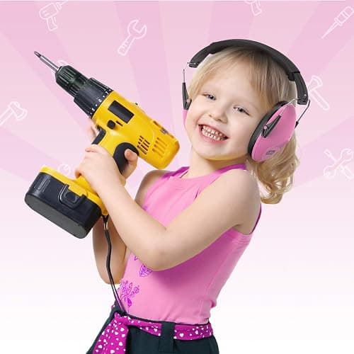 Dr.meter Noise Cancelling Headphones for Kids: EM100 SNR27.4 Kids Ear Protection Earmuffs with Adjustable Headband, Ear Muffs for Noise Reduction in Monster Jam, Concert, Firework, Mowing, Pink thumbnail 2
