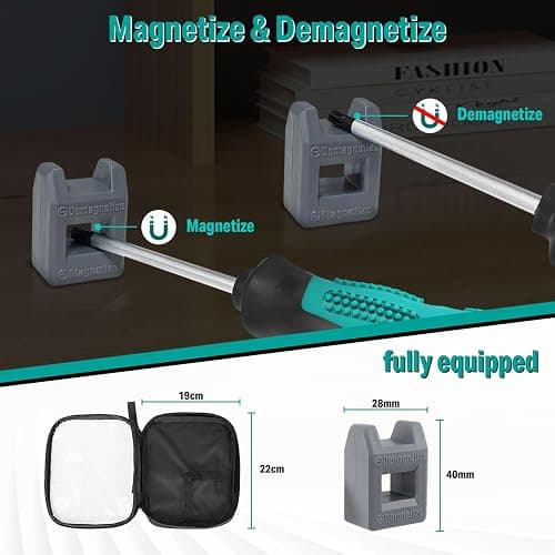 Magnetic Torx Screwdriver Set 12pcs, T5 - T40 Tamperproof Torx Driver Star Screwdriver Set with Magnetizer & Demagnetizer, Chrome Vanadium Steel Made thumbnail 5