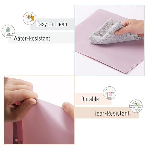 Mr. Pen- Plastic Folders with Pockets and Prong, 5 Pack, Muted Pastel Colors, Pocket Folders with Prongs and Fasteners, 2 Pocket thumbnail 5