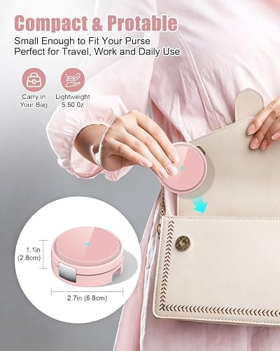 3 in 1 Magnetic Wireless Charging Station for iPhone 17/16/15/14/13/12 Series, Apple Watch and AirPods, MagSafe-Compatible 15W Fast Charging Stand, Foldable Adjustable Travel Charger, Pink thumbnail 2