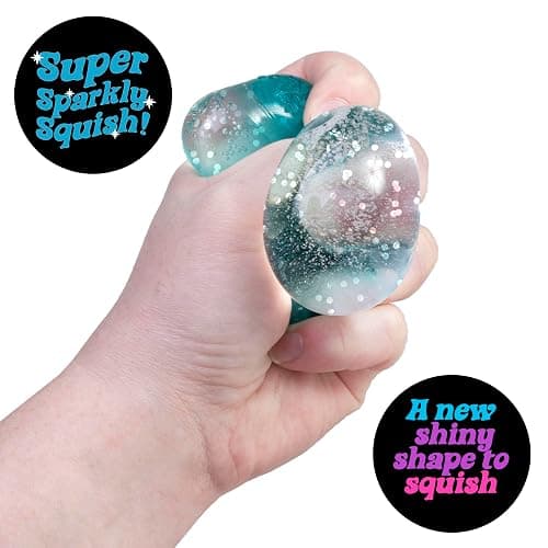 Schylling NeeDoh Groovy Jewel - Sensory Toy - Satisfying Super Sparkly Liquid Filling - Ages 3 and Up - Color May Vary; One Per Pack thumbnail 3