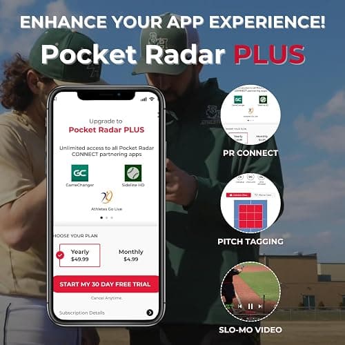Pocket Radar Smart Coach Speed Gun for Baseball, Softball, Cricket - Accurate Pitching & Sports Speed Measurement, Portable Baseball Radar Gun Compatible with Pocket Radar App (iOS/Android) thumbnail 6