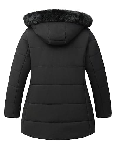 Pefflarge Women's Plus Size Winter Coat Waterproof warm Down Coat Detachable Hooded Parka Jacket thumbnail 3