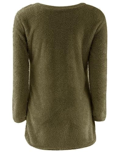 LemonGirl Women's Fashionable Long Sleeve Pullovers Loose Fluffy Fuzzy Jumper Sweater thumbnail 4
