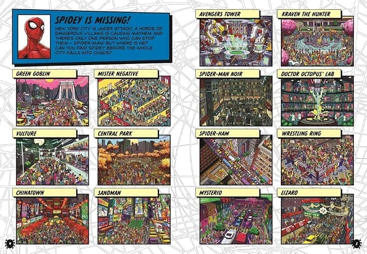 Where's Spidey?: A Marvel Spider-Man Search & Find Book thumbnail 2