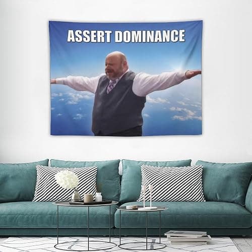 BionZax Bertram Superior Assert Dominance Wall Tapestry for Bedroom, College Dorm Or Living Room 30"x40", Meme Funny Tapestries Hanging for Home Decor Gifts thumbnail 3