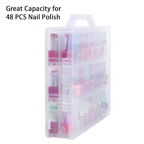 Kissbuty Universal Nail Polish Holder Organizer for 48 Bottles Adjustable Dividers Space Saver thumbnail 10