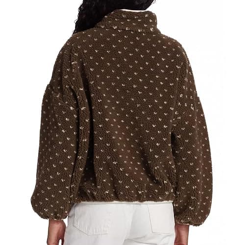 Talakeno Womens Fleece Sweatshirt Half Zip Sherpa Pullover Jackets Warm Long Sleeve Vintage Hiking Coat with Pockets thumbnail 4