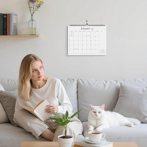 2026 Calendar for Wall, Cabbrix Wall Calendar 2026, 18 Months Calendar January 2026 to June 2027, 14.2" x 11.2" Monthly Calendar for Home Office School, Simplified thumbnail 4
