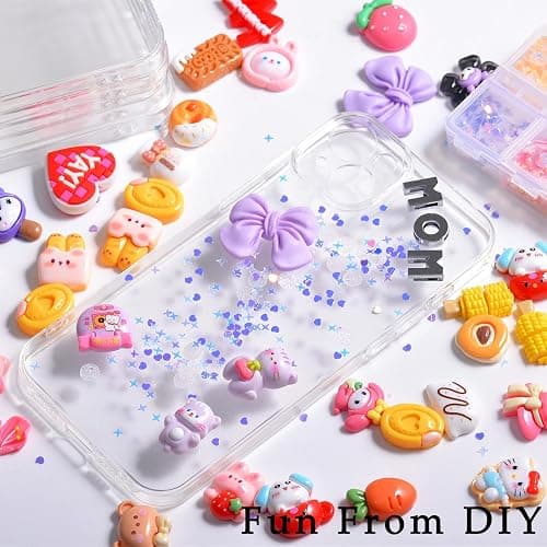 stino 5 Pack Phone Junk Case for iPhone 13 14 15 16, DIY Decorative Clear Crystal Transparent Cases for Custom Design (for Phone 14) thumbnail 4
