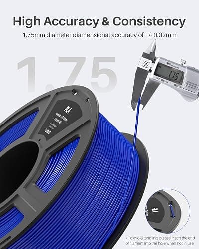 ELEGOO PLA Filament 1.75mm White 1KG, 3D Printer Filament Dimensional Accuracy +/- 0.02mm, 1kg Spool(2.2lbs) Fit Most FDM 3D Printers thumbnail 2