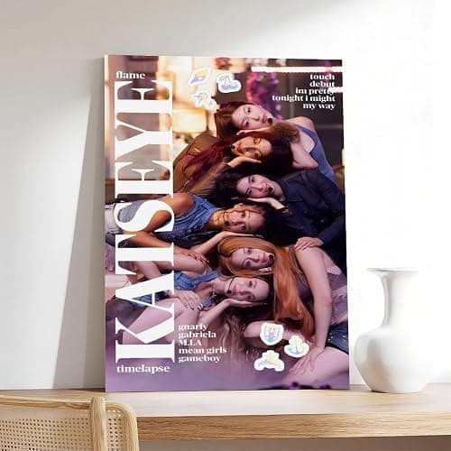 KATSEYE (9) Canvas Poster Bedroom Decor Sports Landscape Office Room Decor Gift Frame-style 12x18inch(30x45cm) thumbnail 7