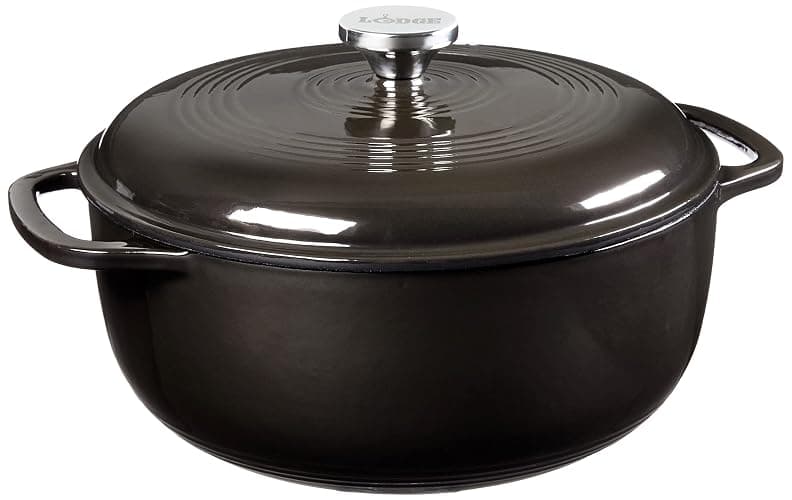 Lodge Manufacturing Company EC6D18 Enameled Dutch Oven, 6 qt, Midnight Chrome - Image 1