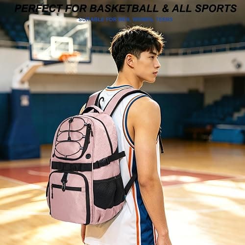 TENFLY Basketball Backpack with Separate Ball & Ventilated Shoe Compartment, Sports Bag with Hook for Men Women Teens Training Travel thumbnail 8