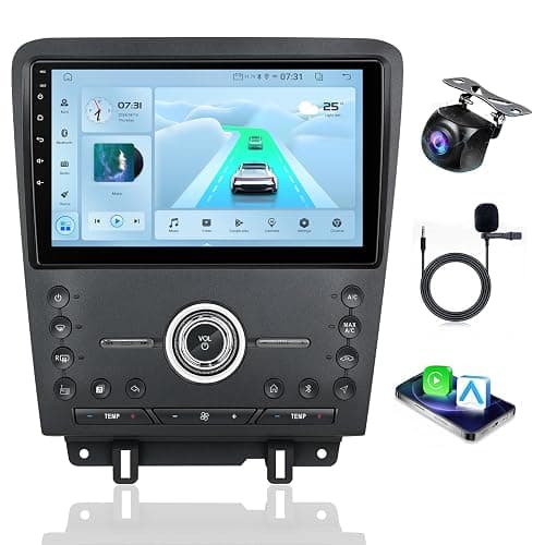 Car Radio for Ford Mustang 2010 2011 2012 2013 2014 Upgrade Replacement with CarPlay 10 inch Touch Screen Android Auto Bluetooth GPS SWC WiFi Backup Camera - Image 1