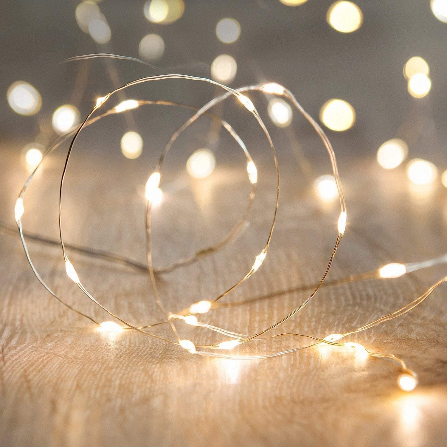 ANJAYLIA LED Fairy String Lights, 10Ft/3M 30leds Firefly String Lights Garden Home Party Wedding Festival Decorations Crafting Battery Operated Lights, Warm White - Image 1